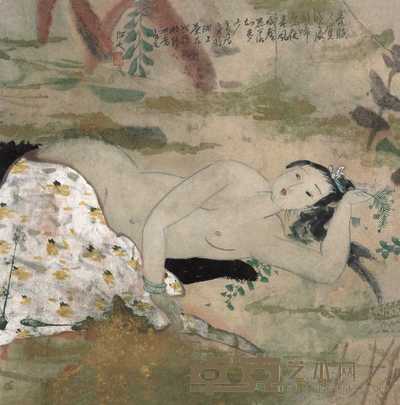 刘国辉 春眠不觉晓 镜心 68×68cm